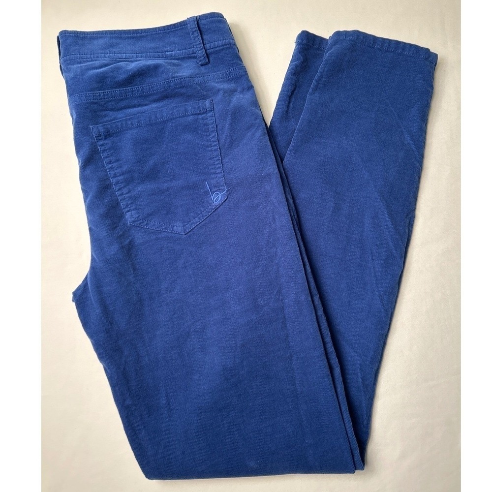 Bebe Low Rise Skinny Leg Royal Blue Corduroy Jeans Size 28/6 Y2K Preppy Classic